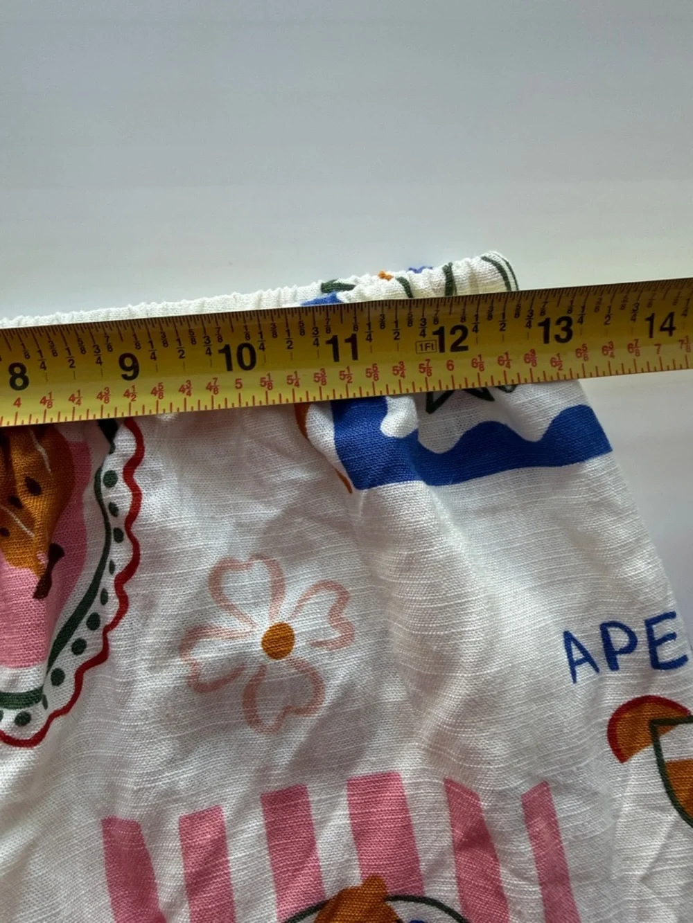 Label Of Love Anthropologie Aperol print novelty Wide Leg Linen Blend Pants S - Picture 4 of 5